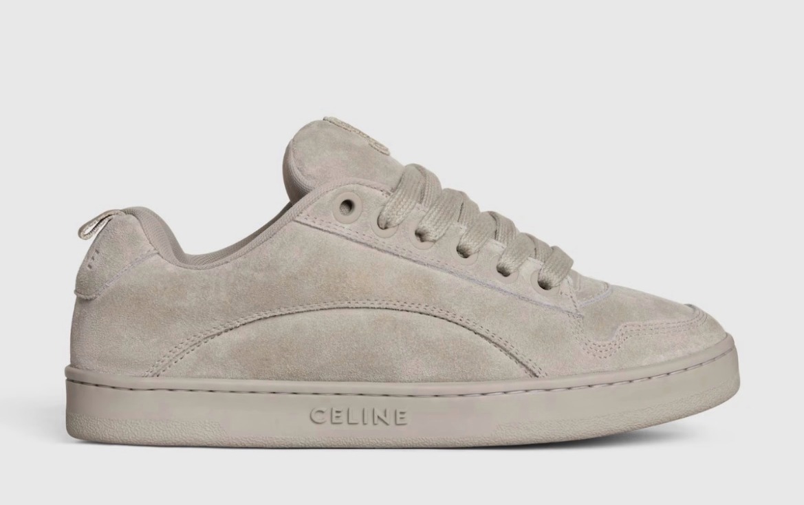 Celine Huntington Low Lace-Up Sneaker — Suede Calfskin & Mesh — Men's shoes at VELXO