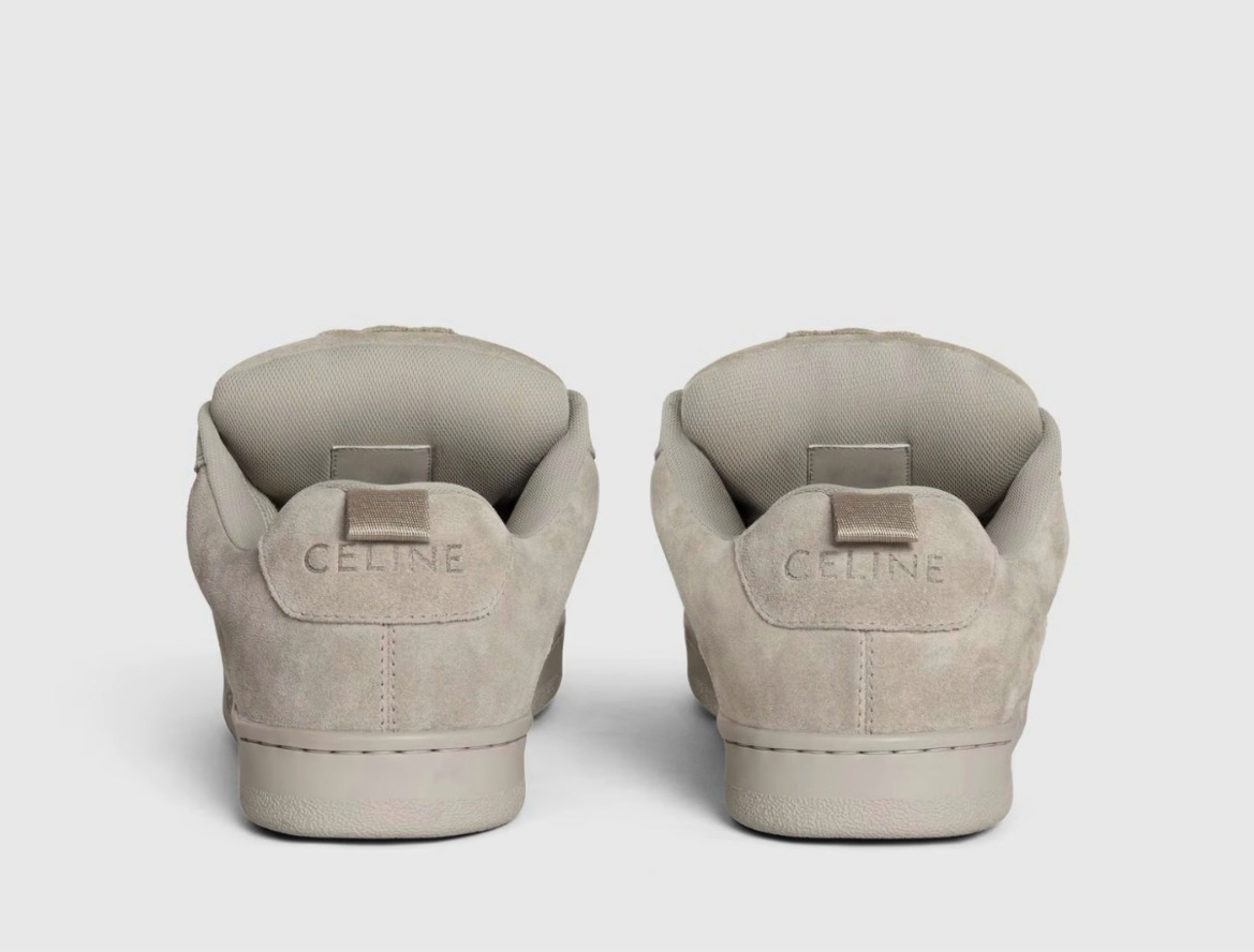 Celine Huntington Low Lace-Up Sneaker — Suede Calfskin & Mesh thumbnail 3