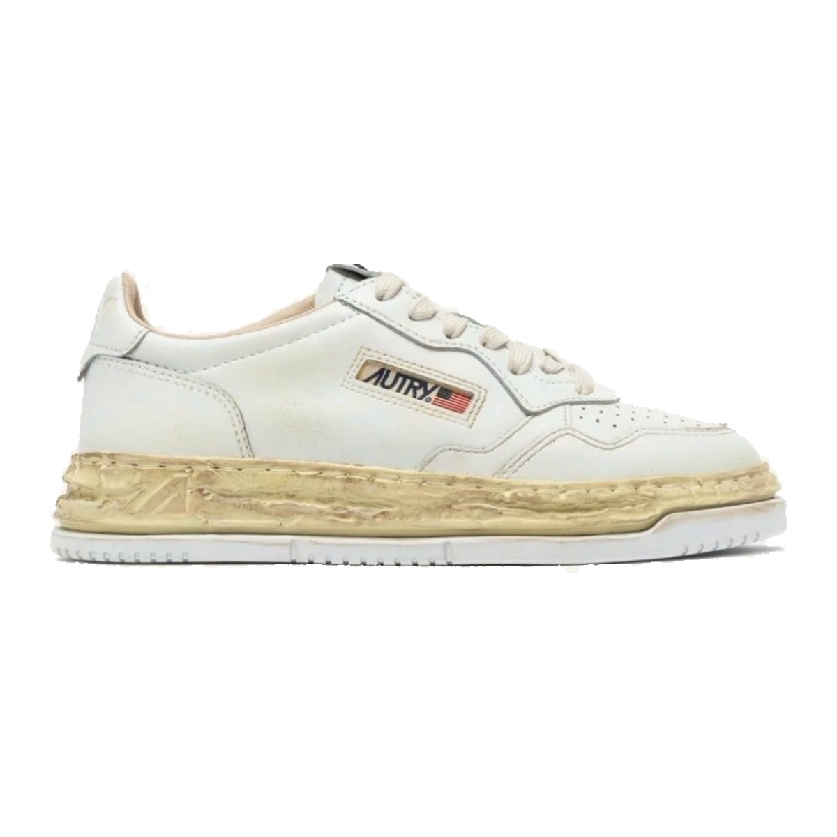 Autry x Maison Mihara Yasuhiro Medalist Low Super Vintage 'General Scale' — White Leather — Men's shoes at VELXO